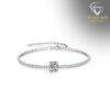 1.00 carat round cut moissanite tennis bracelet in sterling silver | D-Carats.