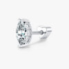 High quality catilage earring with heart screw back closure in sterling silver | D-Carats.