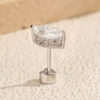 Vintage inspired cartilage earring with moissanite diamond in sterling silver | D-Carats.