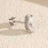 Side view of a marquise-cut moissanite cartilage stud earring in S925 sterling silver | D-Carats.
