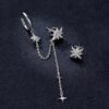 Günstige Starburst-Ohrringe aus Sterlingsilber | D-Carats.