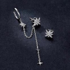 Günstige Starburst-Ohrringe aus Sterlingsilber | D-Carats.