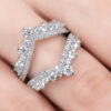 18k gold gold-plated crown ring with moissanite diamond | D-Carats.