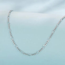 Alternative view of Figaro chain necklace <br> sterling silver.