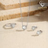 Schöner Herzschmuck aus Sterlingsilber mit Moissanit-Diamanten | D-Carats.