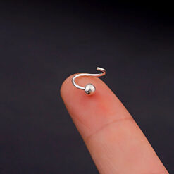 Asequible aro aro nariz plata | D-Carats.