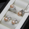 Cheap sterling silver pearl jewelry set | D-Carats.