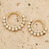 18k yellow gold color daith piercing | D-Carats.