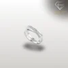 Crossover Ring Silver Moissanite