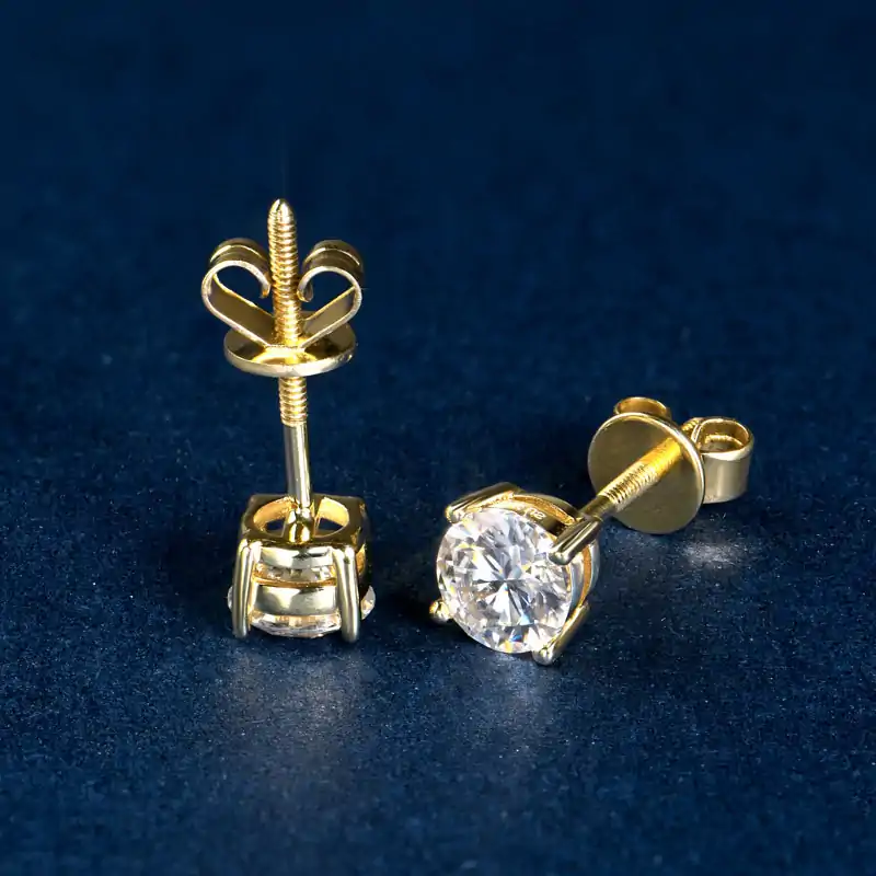 Ohrlochstecker Ohrringe. 6 Beste Geschenkidee Ohrstecker aus 10k Gold für das Ohrlochstechen | D-Carats.