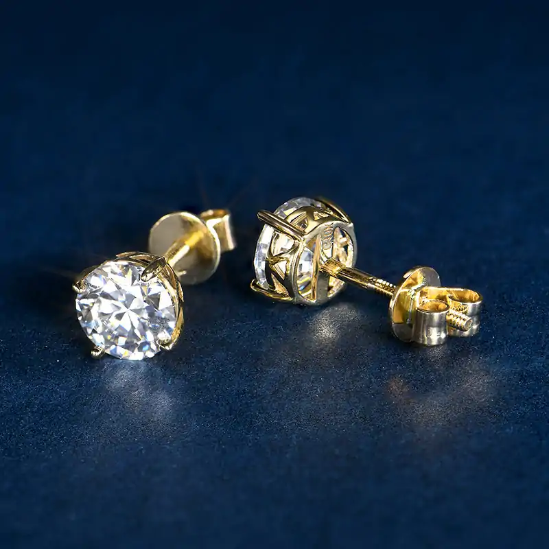 Ohrlochstecker Ohrringe. 5 Kratzfeste 10k Gold Ohrstecker zum Ohrlochstechen | D-Carats.