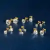 Vielseitige Ohrstecker aus 10k Gold für das Ohrlochstechen | D-Carats.