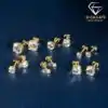 Versatile 10k gold ear-piercing stud earrings | D-Carats.