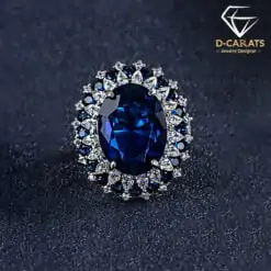 Beautiful Blue Sapphire Ring | D-Carats