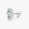 High quality catilage earring with heart screw back closure in sterling silver | D-Carats.