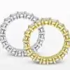 Pretty eternity moissanite silver ring | D-Carats.