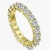 Durable eternity moissanite silver ring | D-Carats.