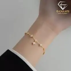 Elegant Four Leaf Clover Bracelet Gold-Plated | D-Carats