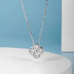 Elégant Collier Trèfle à quatre feuilles Argent | D-Carats
