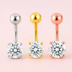 Best quality belly button ring in sterling silver | D-Carats.