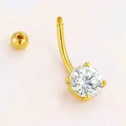 Precioso anillo para el ombligo en plata de ley | D-Carats.