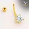 Beautiful belly button ring in sterling silver | D-Carats.