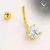 Magnifique bague de nombril en argent massif | D-Carats.