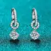 Boucle d'oreille Moissanite articulées - D-Carats