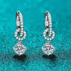 Boucle d'oreille Moissanite articulées - D-Carats