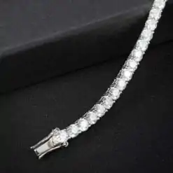 Elegant moissanite silver tennis bracelet | D-Carats