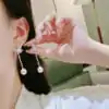 Pendientes colgantes elegantes de perlas de agua dulce | D-Carats
