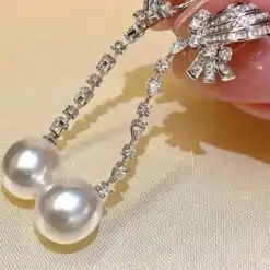 Boucles d'oreilles pendantes en perles d'eau douce | D-Carats