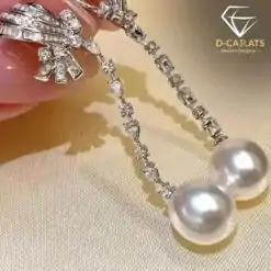 Beautiful Freshwater Pearl Drop Earrings | D-Carats