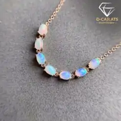 High Quality Natural Opal Silver Bracelet | D-Carats