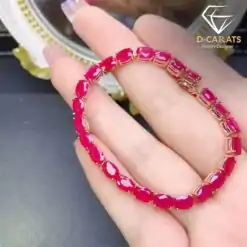 Elegant Natural Ruby Tennis Bracelet | D-Carats
