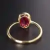 Robijn ring, geel verguld rug | D-Carats.