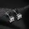 Princess-Cut-Diamant-Ohrstecker. 10 Auffällige Ohrstecker aus Silber mit Moissanit | D-Carats.