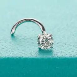 Impresionante joya de oro de 14 quilates con moissanita en la nariz | D-Carats.
