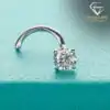 Stunning real 14k gold moissanite nose stud body jewelry | D-Carats.
