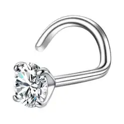 Auténtica joya de oro de 14 quilates con moissanita en la nariz | D-Carats.