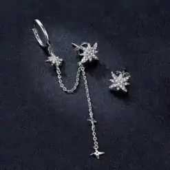 Einzigartige Starburst-Ohrringe aus Sterlingsilber | D-Carats.
