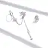 Sterrenmotief-oorbellen in zilver | D-Carats.