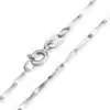 Collar de cadena de plata de ley. 26 Cadena de eslabón barra en plata | D-Carats.