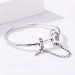 Hochwertiges Sterlingsilber Charms Vorhängeschloss Armband | D-Carats.