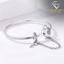 Vorhängeschloss-Armband <br> sterlingsilber.
