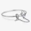 Pulsera de candado con charm de plata esterlina deslumbrante | D-Carats.