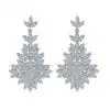 Moissanit-Ohrhänger Cluster Silber. 12 Hochwertige Ohrhänger aus Silber mit Moissanit-Cluster | D-carats.