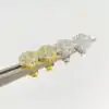 Oorknopjes cluster van moissaniet en zilver. 23 Unieke zilveren cluster moissaniet oorbellen | D-Carats.