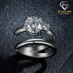 Cheap sterling silver moissanite diamond ear cuff | D-Carats.