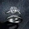 Ear cuff minimaliste en argent avec moissanite | D-Carats.